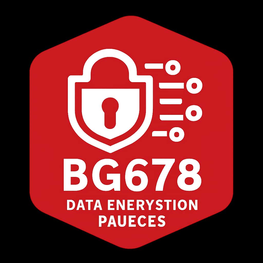 Badge for BG678 Data Encryption Process.