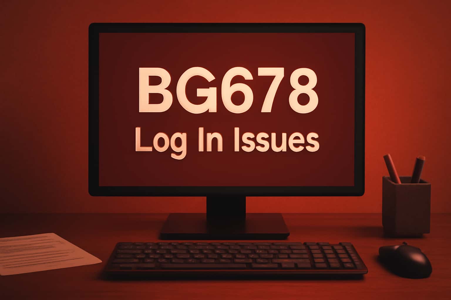 An informational graphic depicting BG678 log in issues.
