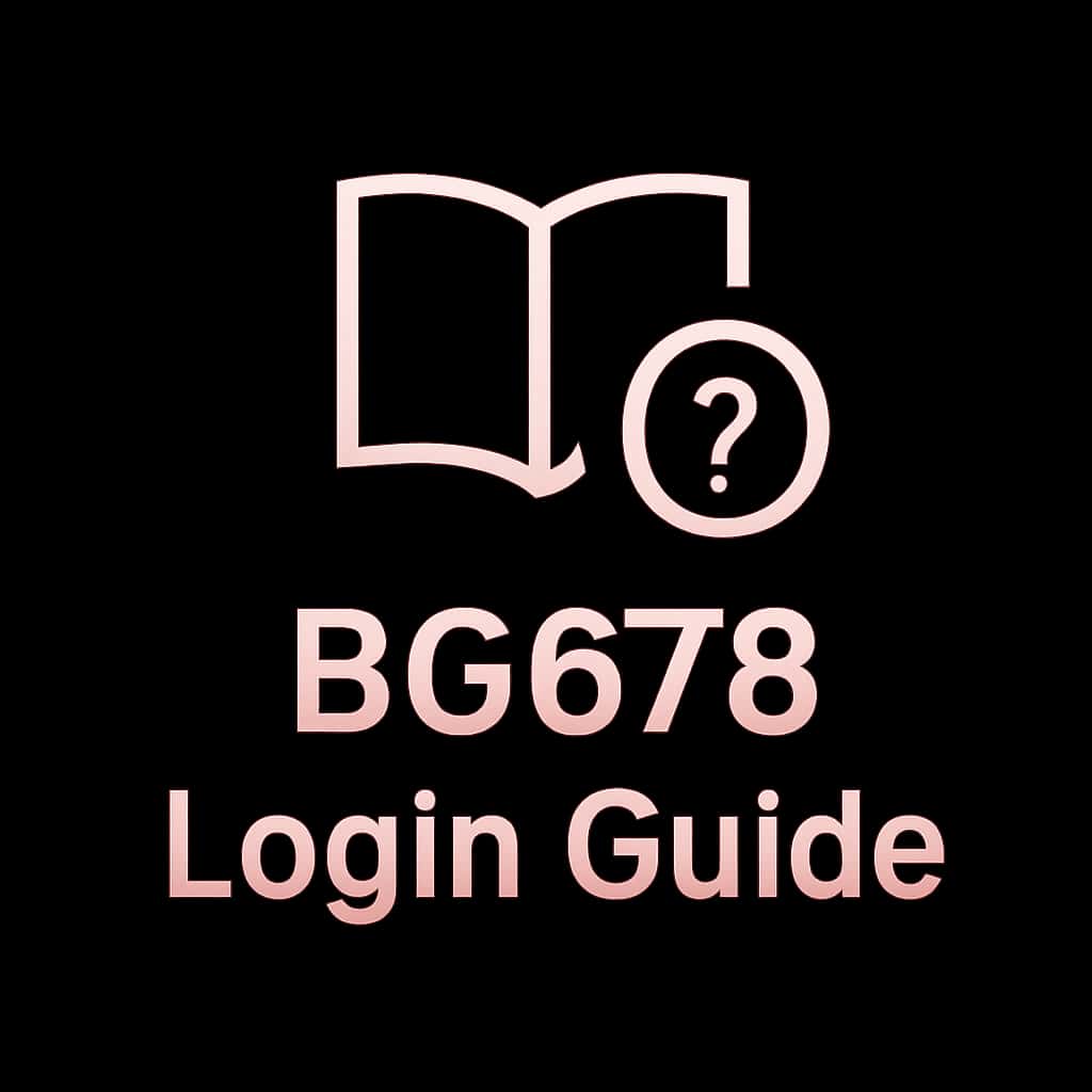 A badge representing the BG678 Login Guide for user assistance.