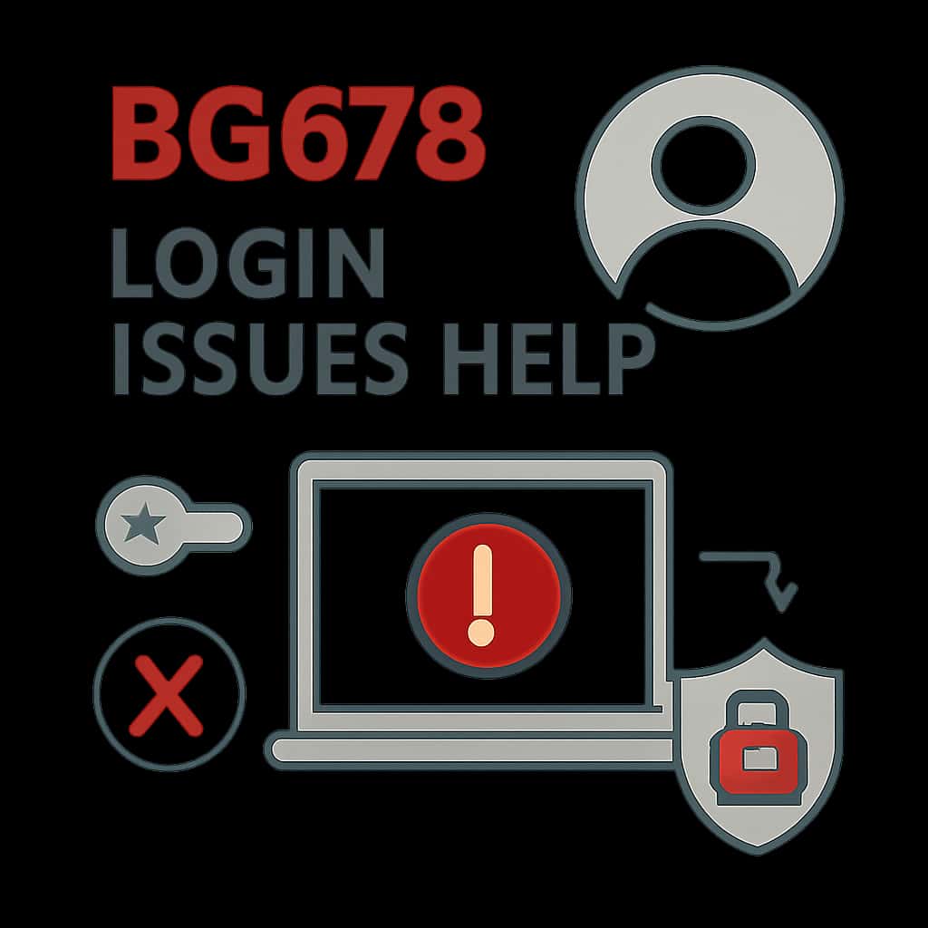 Illustration detailing BG678 Login Issues Help.