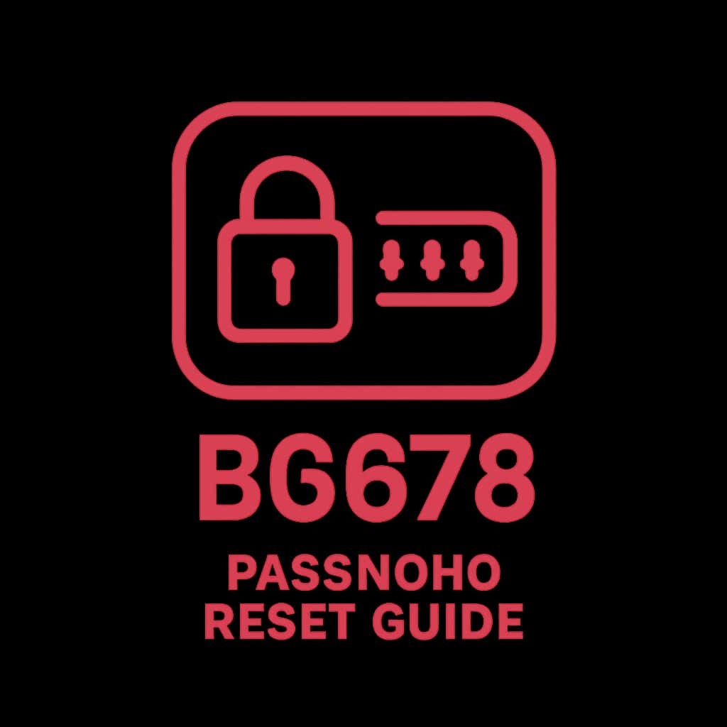 Badge depicting BG678 Password Reset Guide.