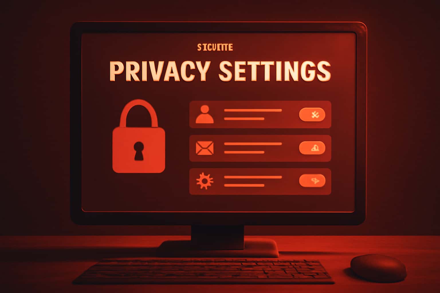 An informational graphic illustrating BG678 Privacy Settings with a modern design.