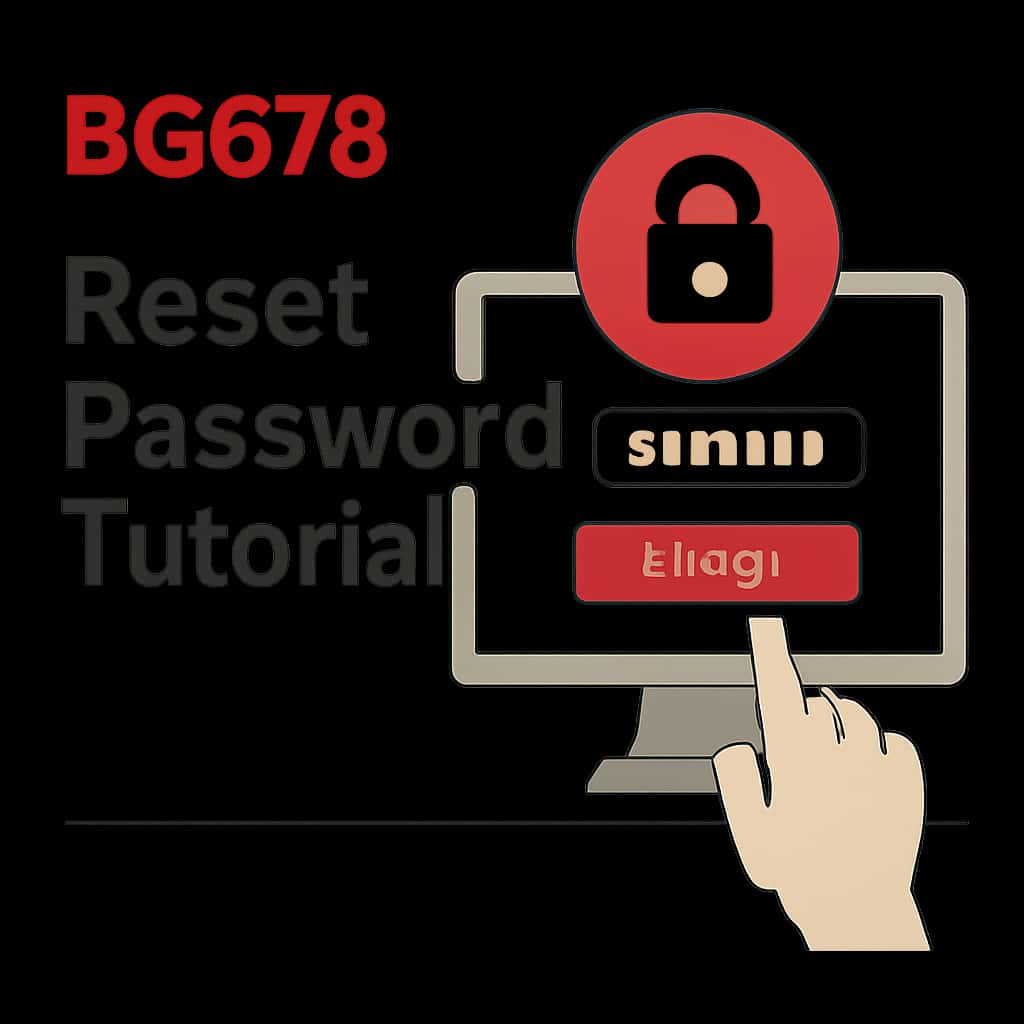 Diagram illustrating the steps for resetting the BG678 password.