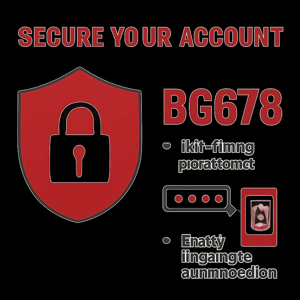 Diagram illustrating security steps for BG678 account.