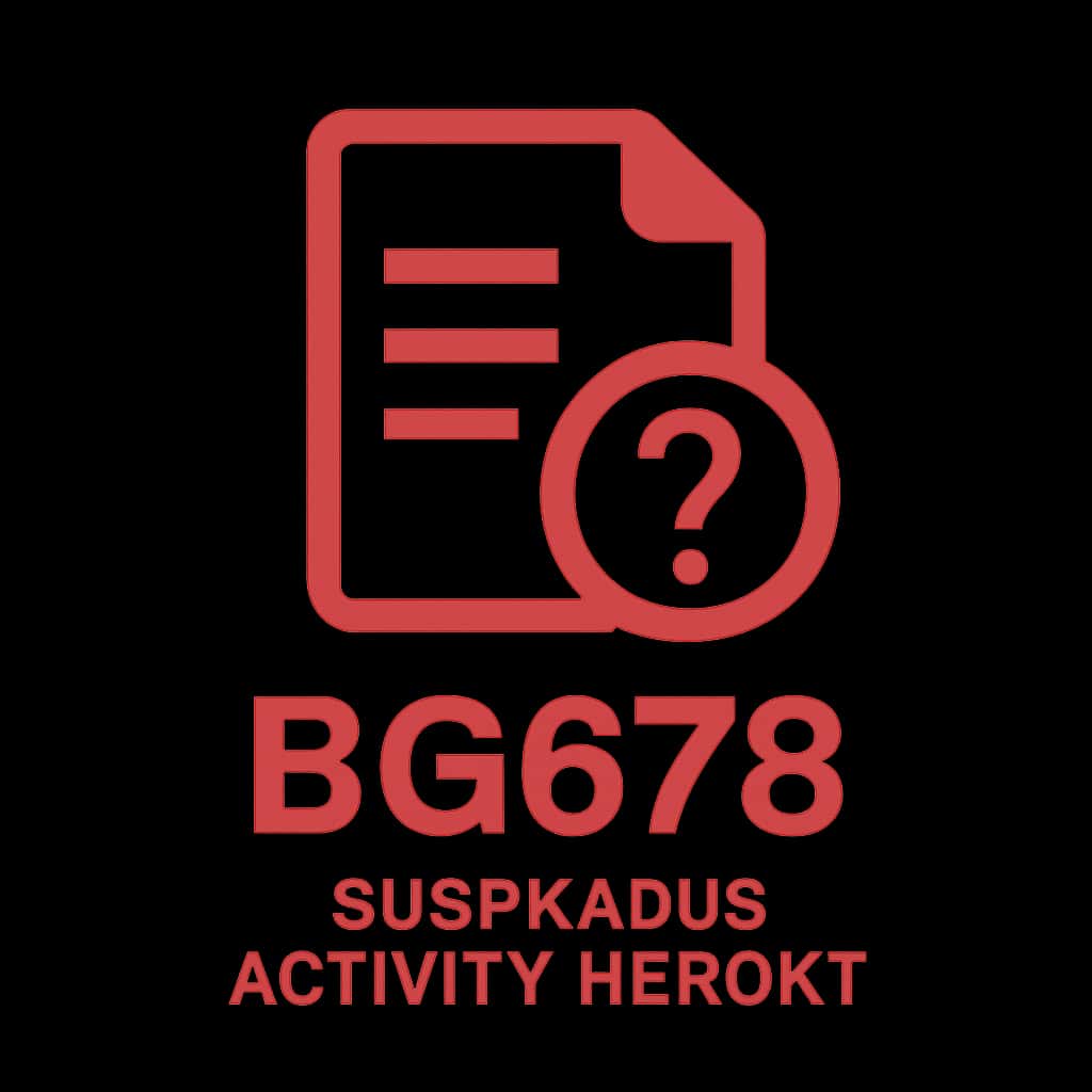 Icon representing BG678 Suspicious Activity Report.