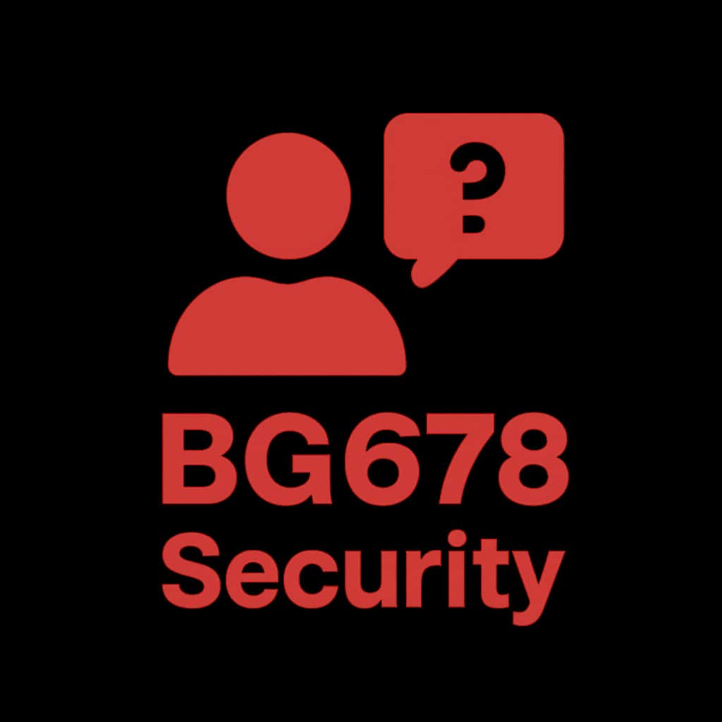Badge representing BG678 Security.