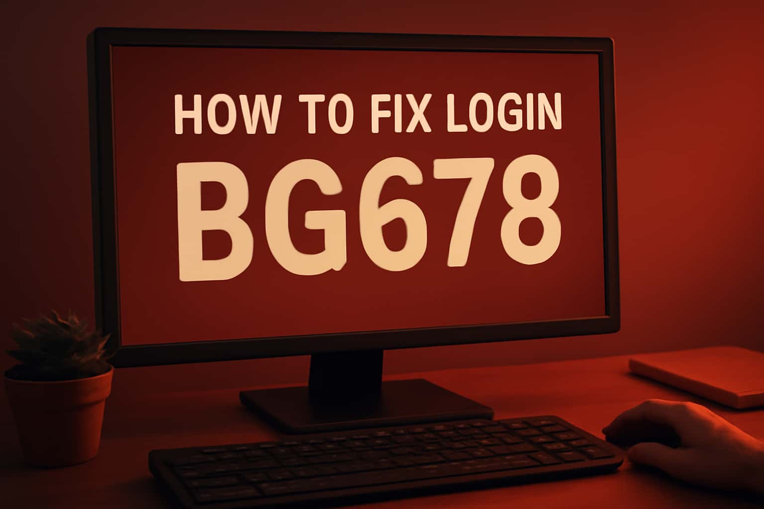Informational scene about resolving BG678 login issues.